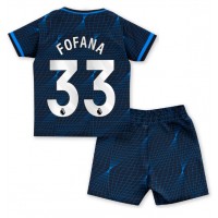 Fotbalové Dres Chelsea Wesley Fofana #33 Dětské Venkovní 2023-24 Krátký Rukáv (+ trenýrky)